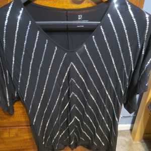 New York & company black top with sequins